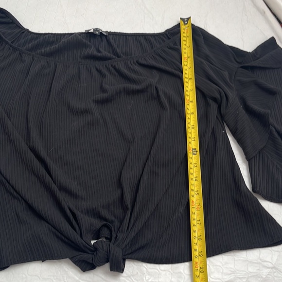 Alyssa Thomas black tie front blouse - Picture 7 of 10